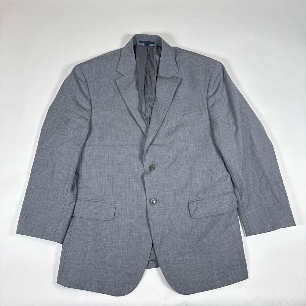 Jos A Bank Suit Jacket Mens 42 Short Gray Tailored‎ Fit Wool Blend Professional